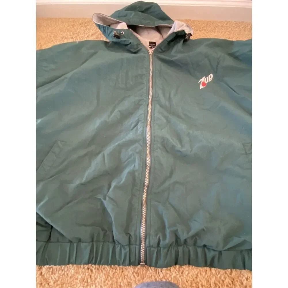 Vintage Gear For Sports Thick Jacket Coat Green 7up Men’s XXL 2XL Warm Gray EUC